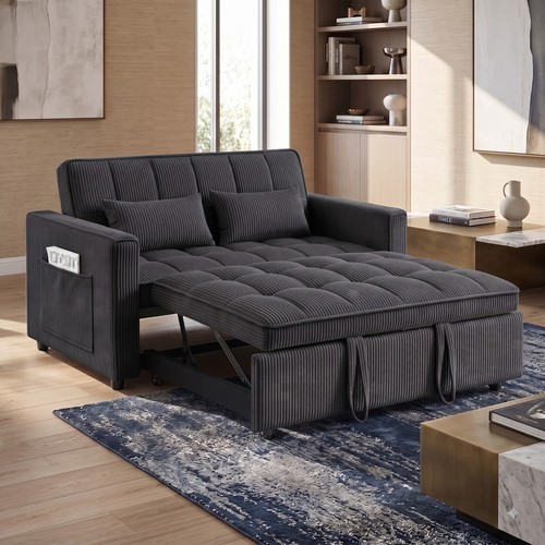 Modern corduroy tufted futon - corduroy,